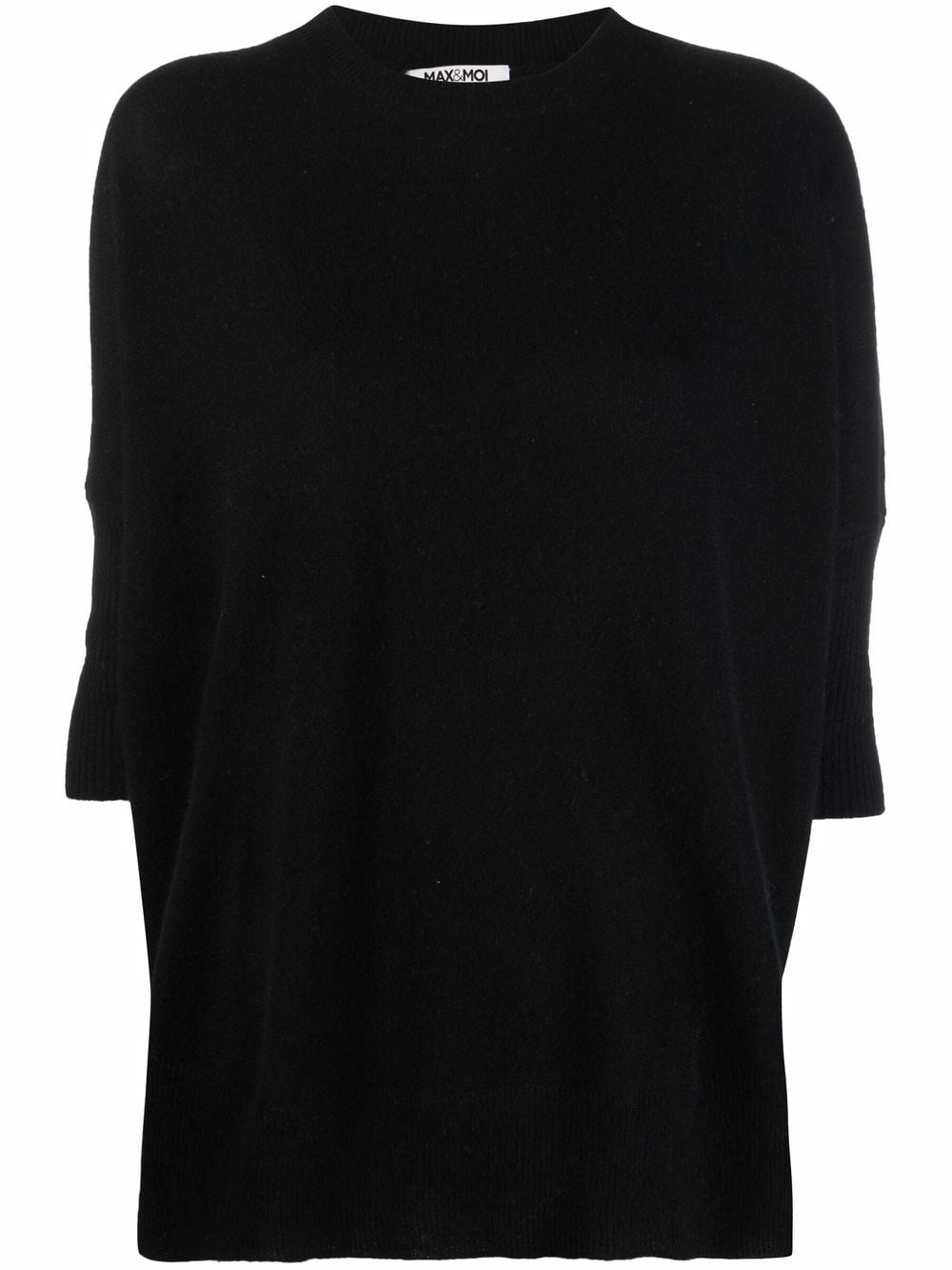 Max & Moi crop-sleeve cashmere jumper - Black von Max & Moi