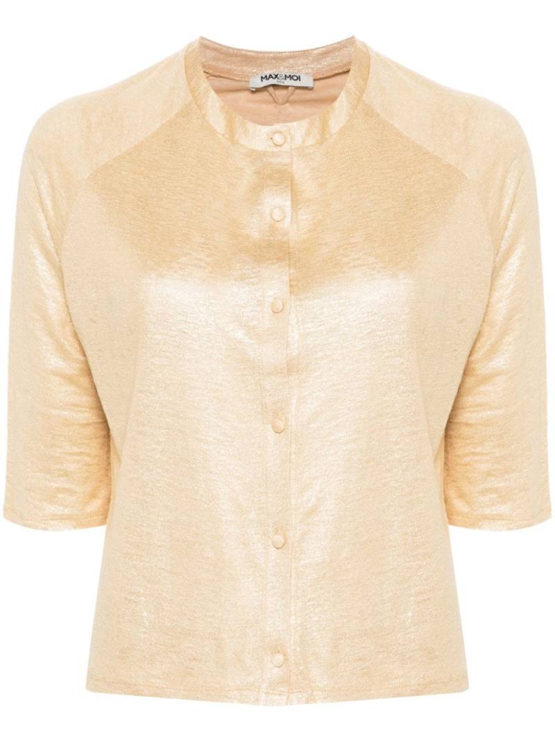 Max & Moi glitter-detail linen cardigan - Gold von Max & Moi