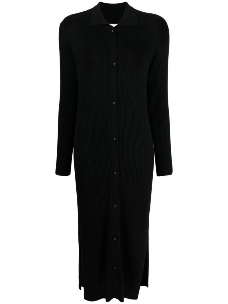 Max & Moi ribbed-knit midi dress - Black von Max & Moi