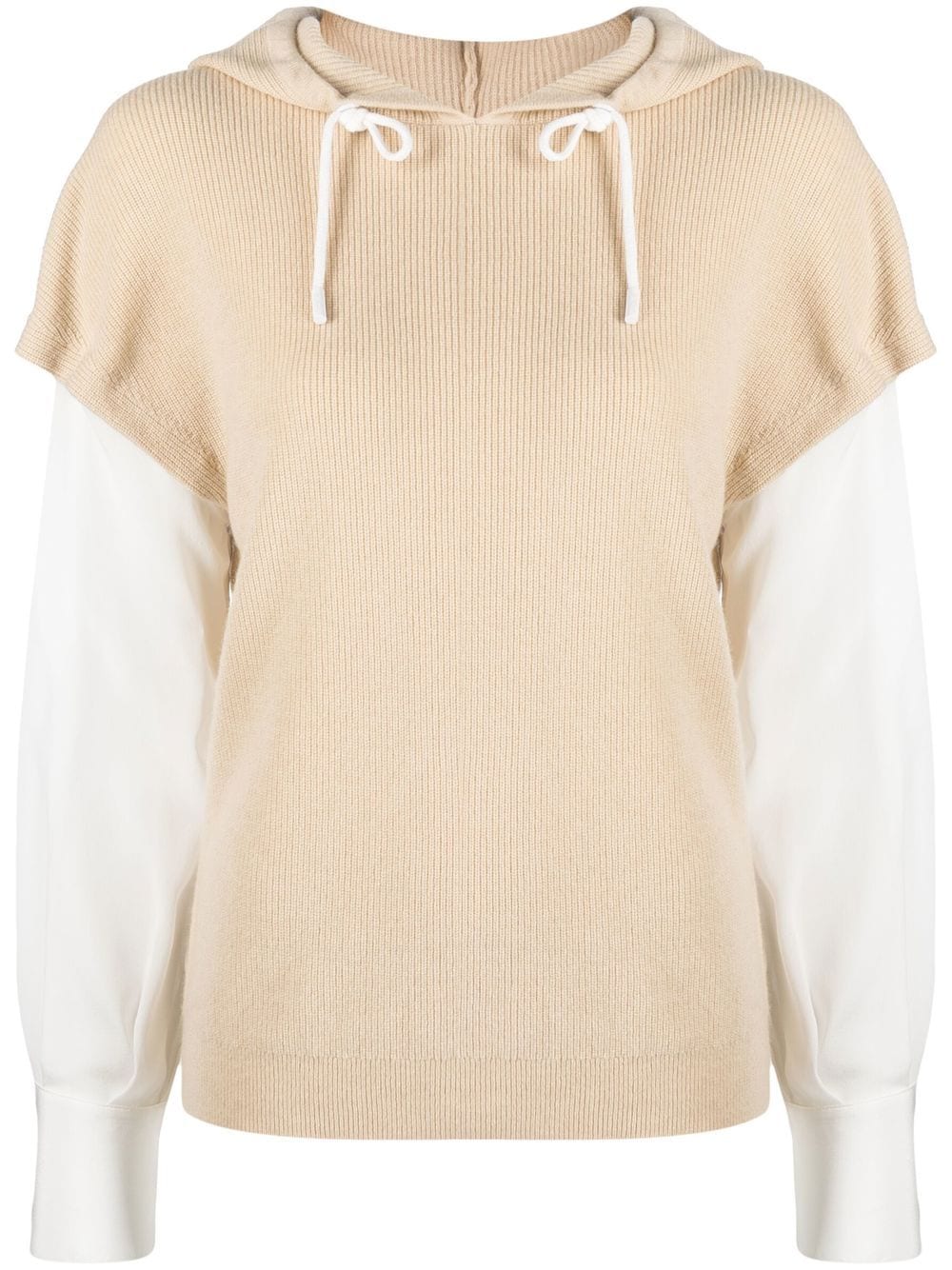 Max & Moi short-sleeve drawstring hoodie - Neutrals von Max & Moi