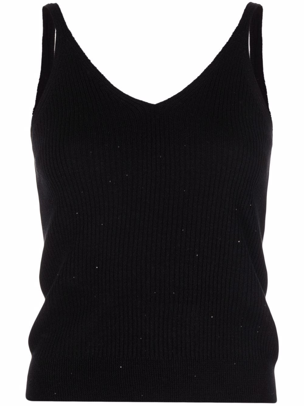 Max & Moi sleeveless knitted top - Black von Max & Moi