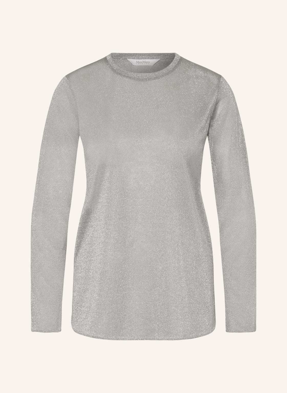 Maxmara Leisure Longsleeve Etra Mit Glitzergarn silber von MaxMara LEISURE