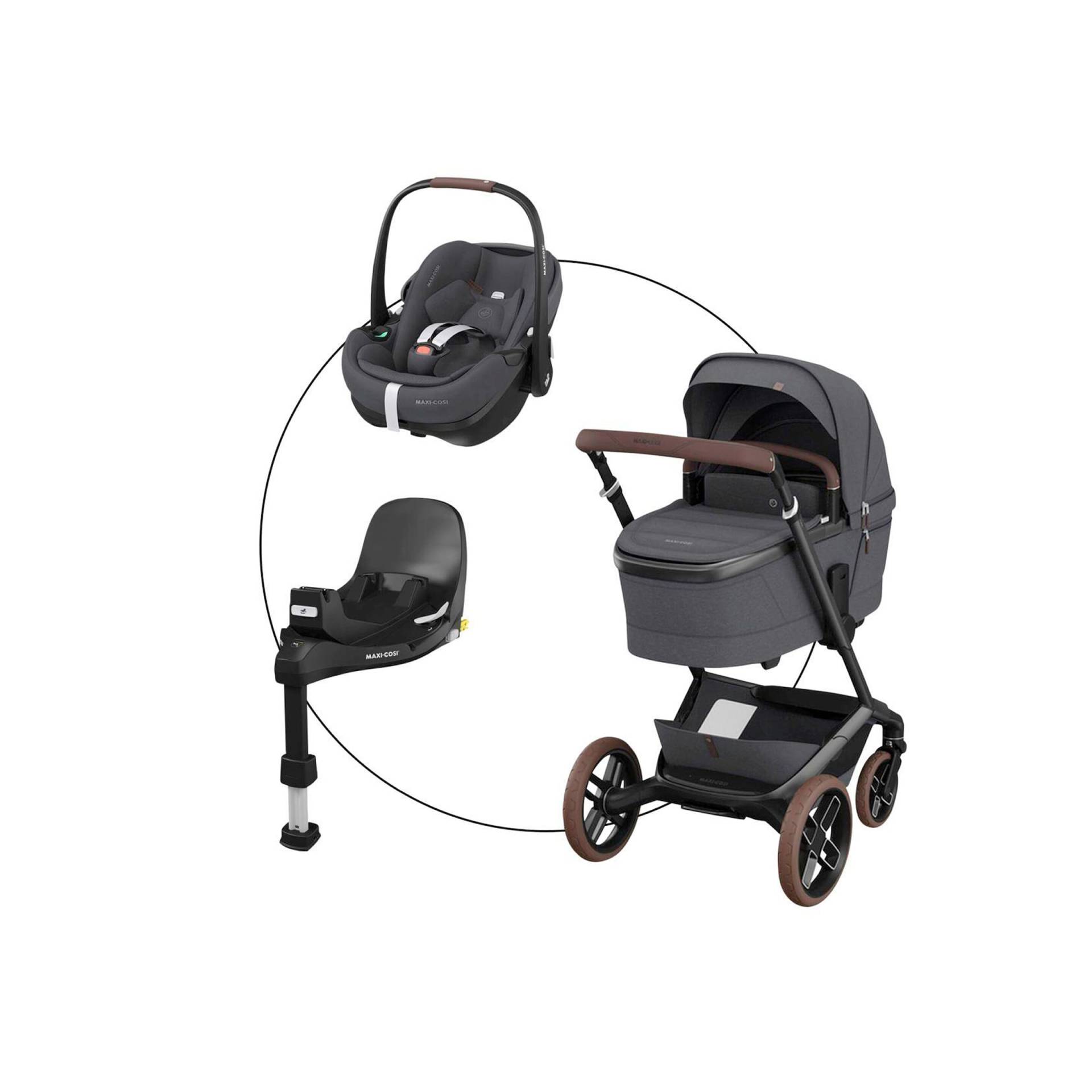 Kombikinderwagen Fame inkl. Babyschale Pebble 360 Pro 2 und Isofix-Basis FamilyFix 360 Pro Kombikinderwagen Fame inkl. Babyschale Pebble 360 Pro 2 und Isofix-Basis FamilyFix 360 Pro von Maxi-Cosi