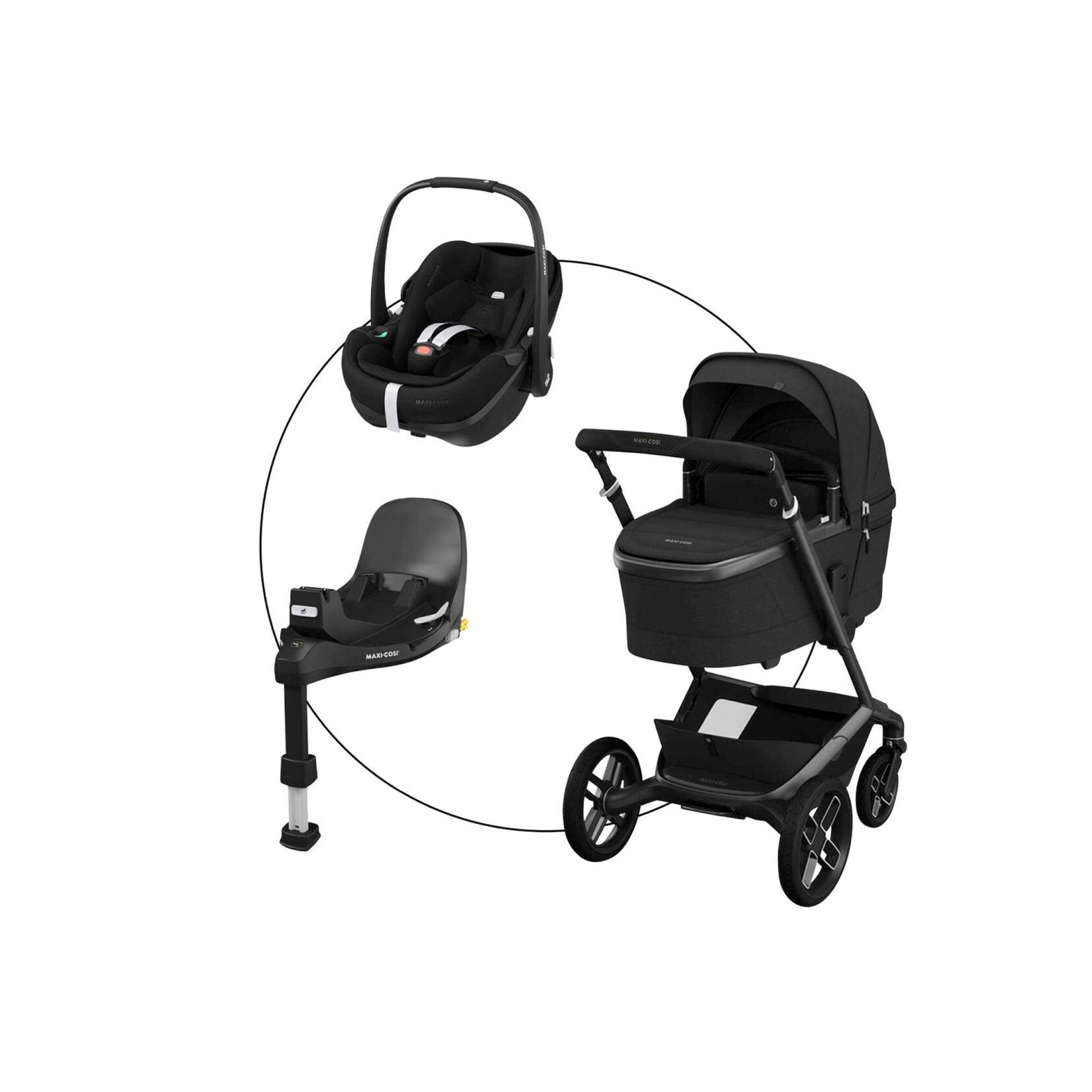 Kombikinderwagen Fame inkl. Babyschale Pebble 360 Pro 2 und Isofix-Basis FamilyFix 360 Pro Kombikinderwagen Fame inkl. Babyschale Pebble 360 Pro 2 und Isofix-Basis FamilyFix 360 Pro von Maxi-Cosi