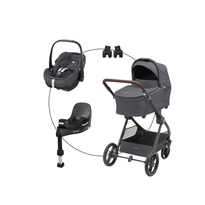 Kombikinderwagen Oxford+ inkl. Babyschale Pebble 360 Pro 2 und Isofix-Basis FamilyFix 360 von Maxi-Cosi