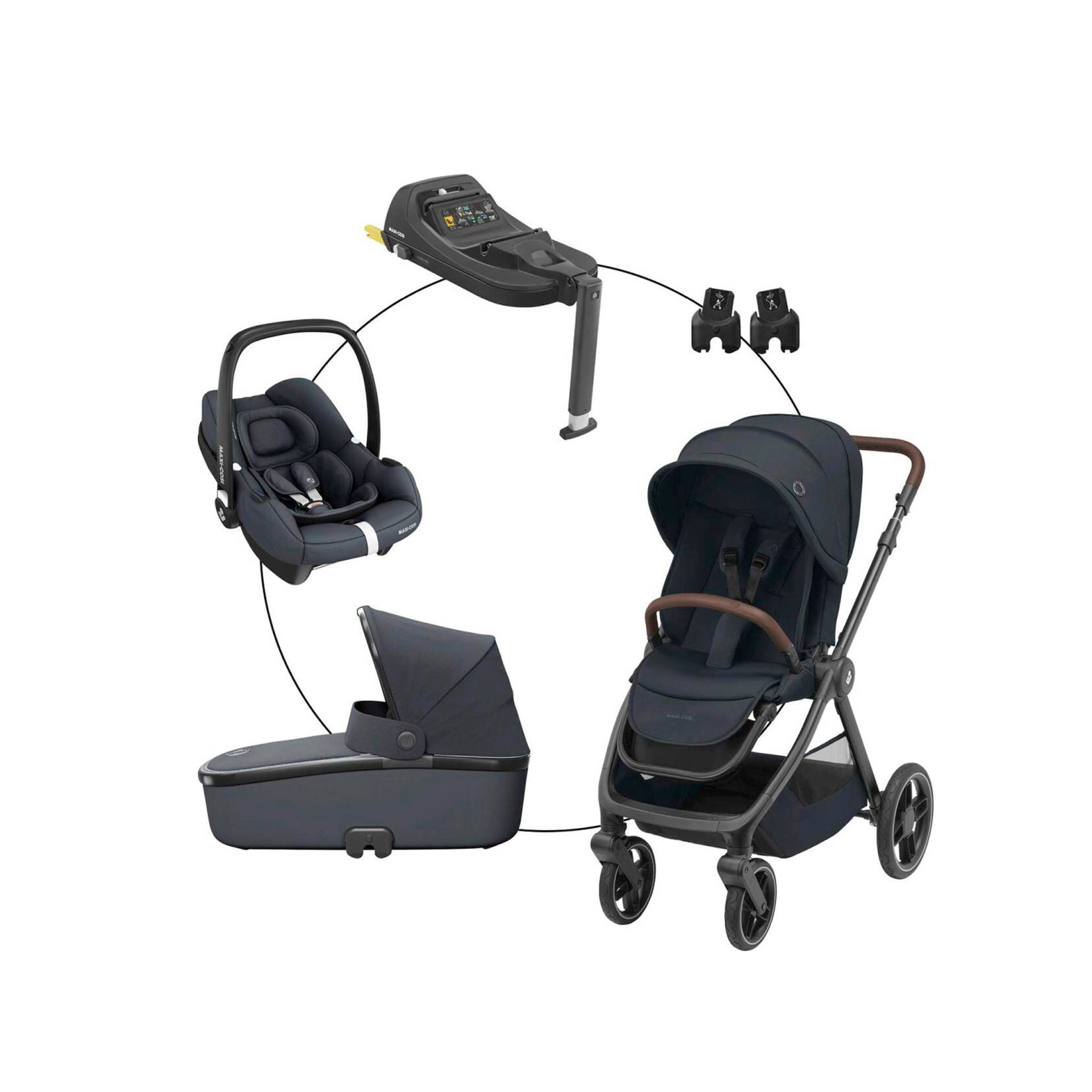 Kombikinderwagen Oxford Travel-Set inkl. Babyschale Cabriofix i-Size und Isofix-Basis von Maxi-Cosi