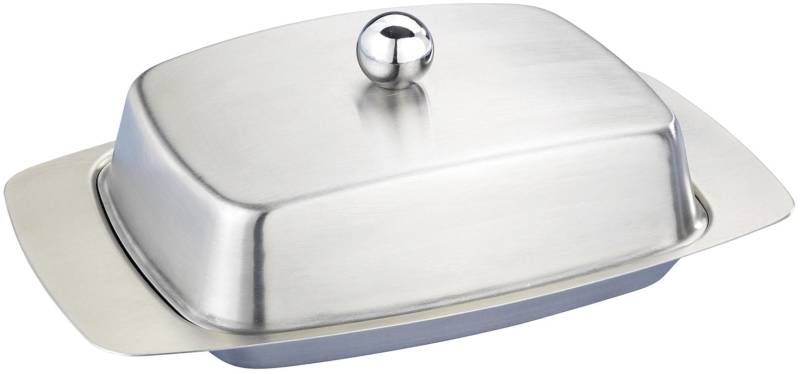 Maximex Butterdose »Edelstahl«, (1 tlg.), Butterbehälter für 250 g Butter zum Servieren, spülmaschinengeeignet von Maximex