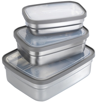 Maximex Lunchbox »Edelstahl«, (Set, 3 tlg.), Brotdosen in 3 Grössen, luftdichte Deckel, spülmaschinengeeignet von Maximex