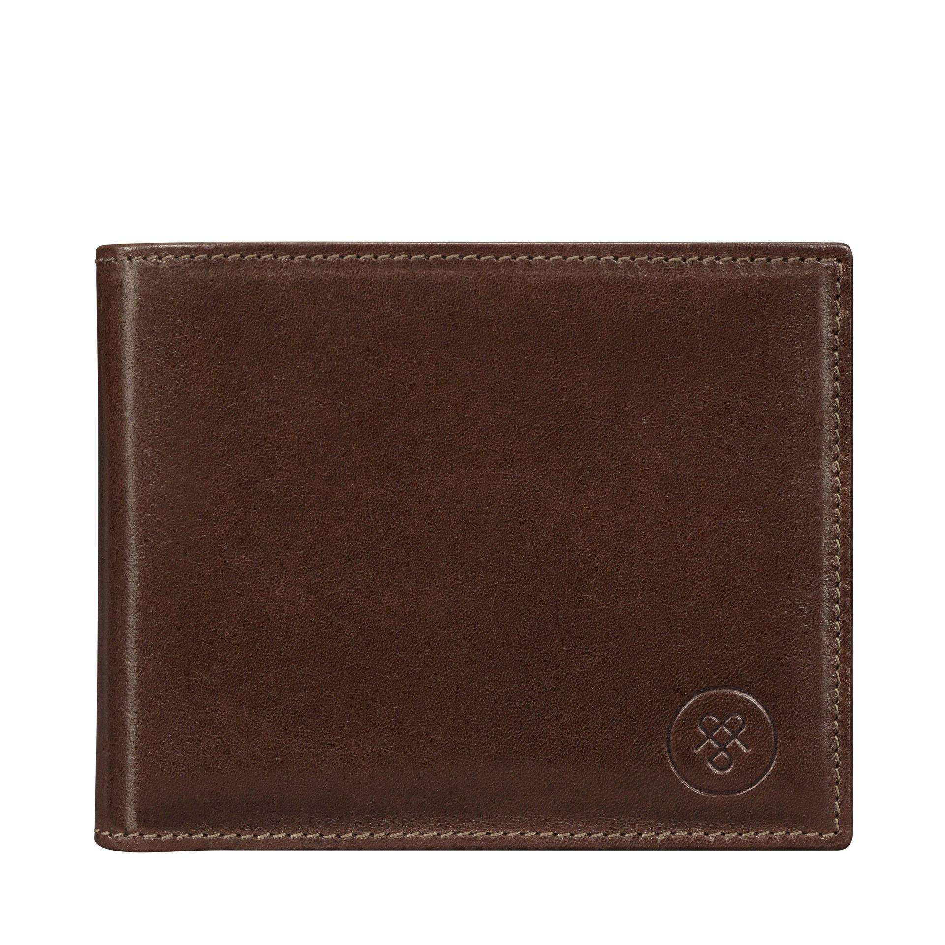 Asti - Leder Trifold Geldbörse Herren Braun ONE SIZE von Maxwell Scott