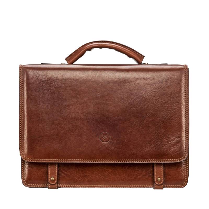 Battista - Moderne Leder Businesstasche Unisex Tan ONE SIZE von Maxwell Scott