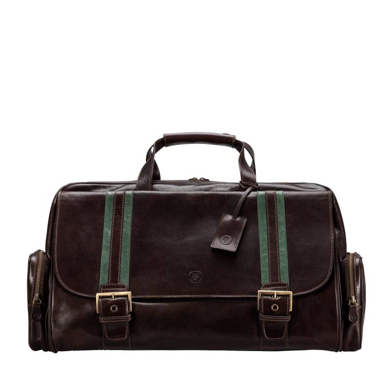 Dinom - Leder Weekender Reisetasche Unisex Braun ONE SIZE von Maxwell Scott