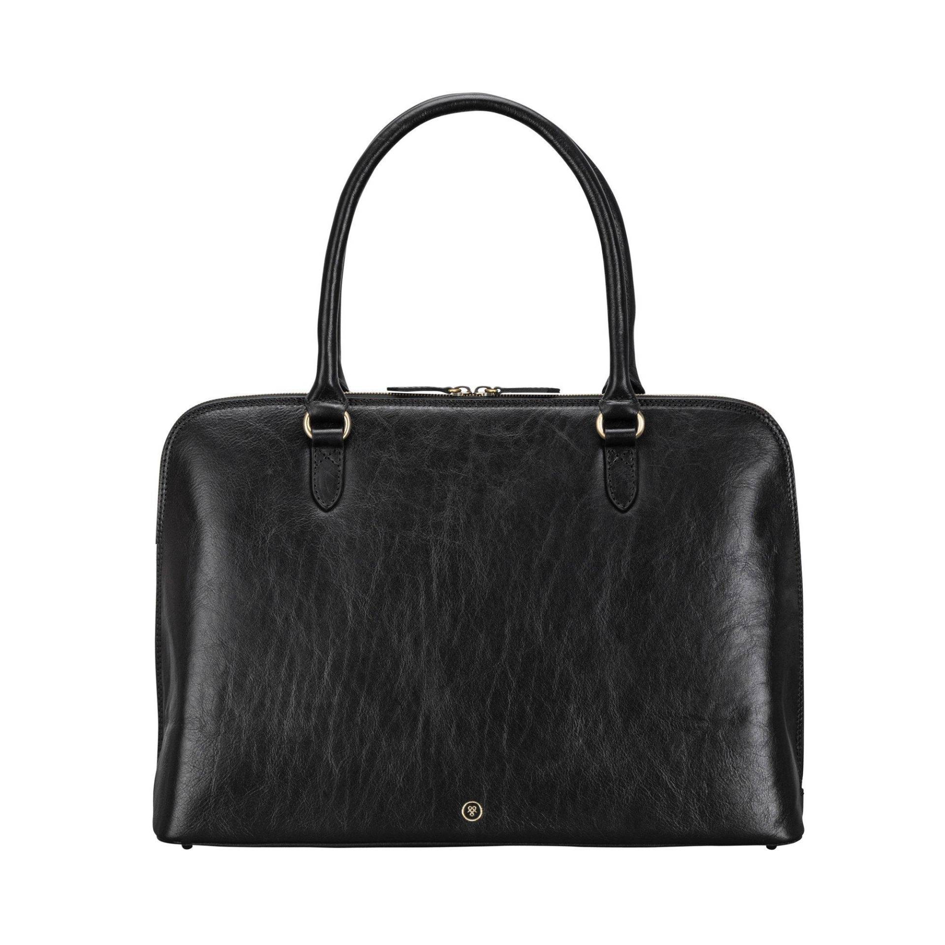 Fiorella - Leder Aktentasche Unisex Schwarz ONE SIZE von Maxwell Scott