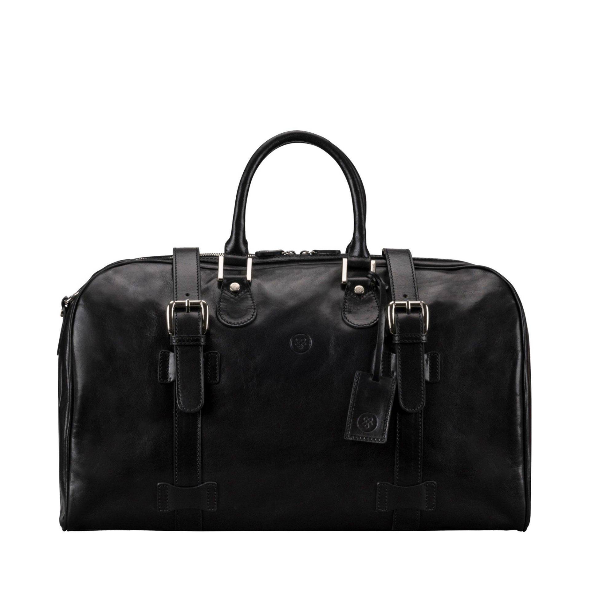 Flerom - Leder Handgepäck Reisetasche Unisex Schwarz ONE SIZE von Maxwell Scott