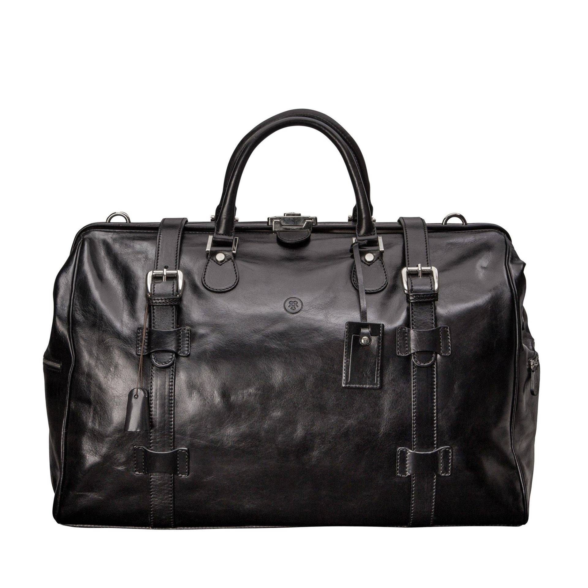 Gassano L - Große Leder Reisetasche Unisex Schwarz ONE SIZE von Maxwell Scott