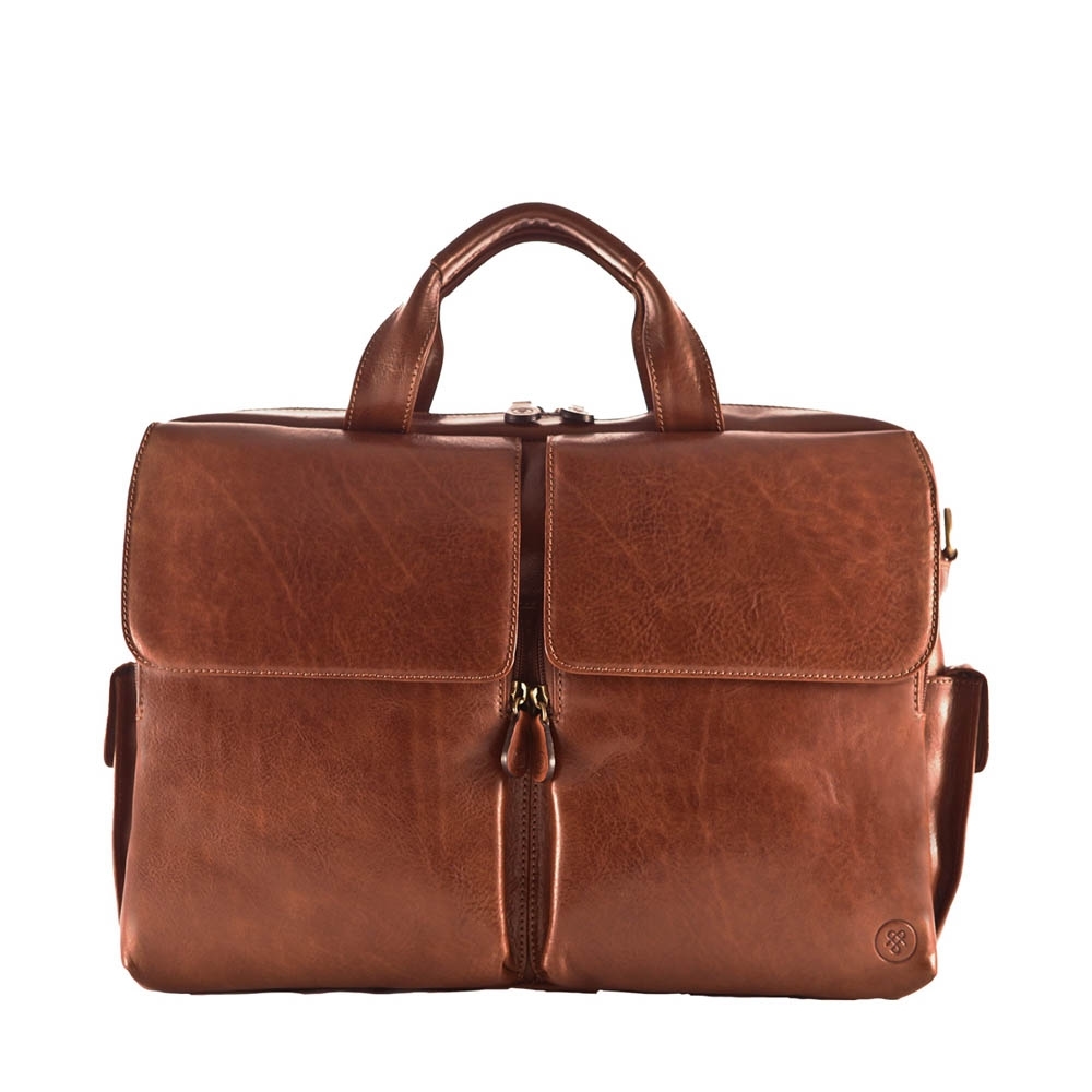 Lagaro - Leder-Aktentasche in Cognac-Braun von Maxwell Scott