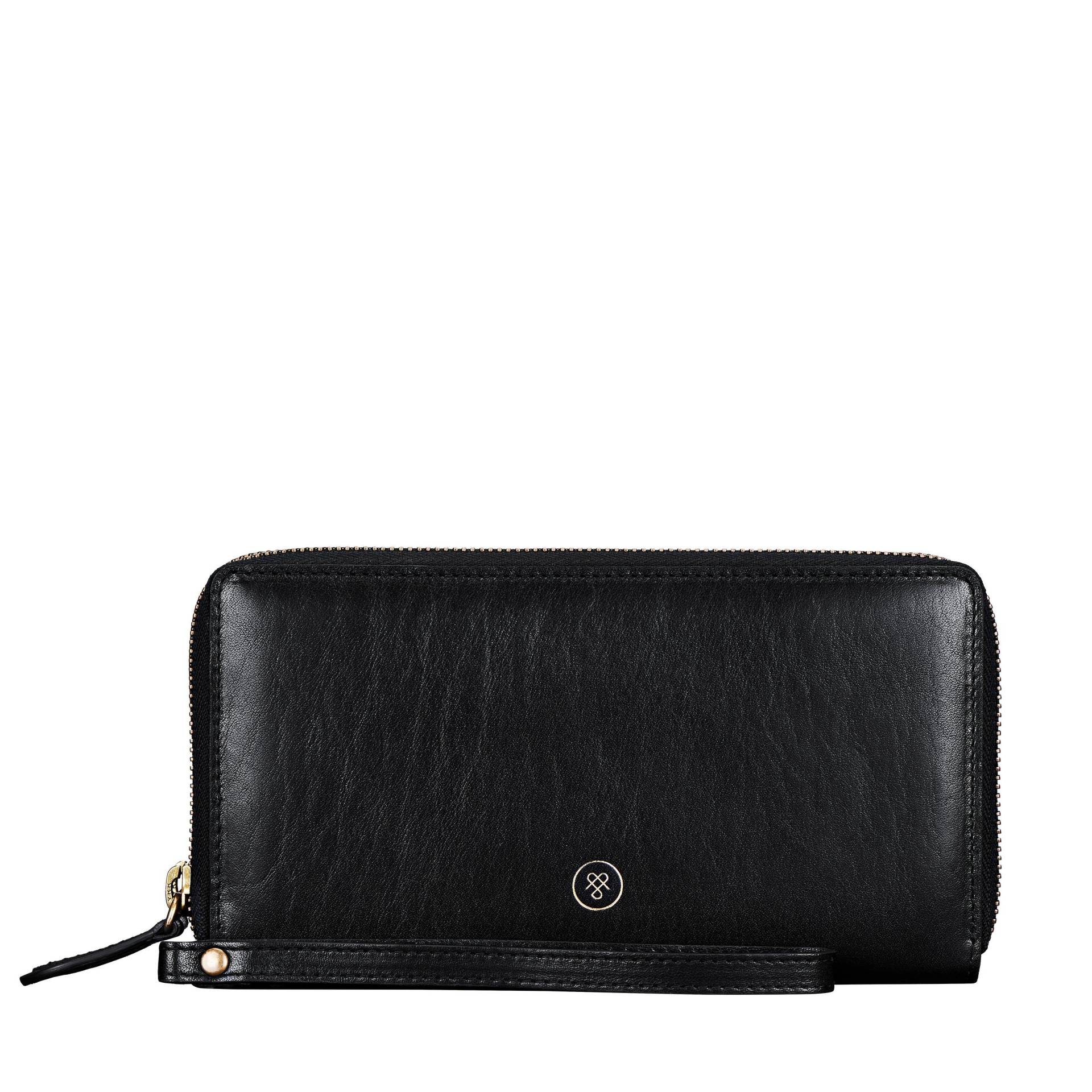 Meleto - Luxus Leder Clutch Damen Schwarz ONE SIZE von Maxwell Scott