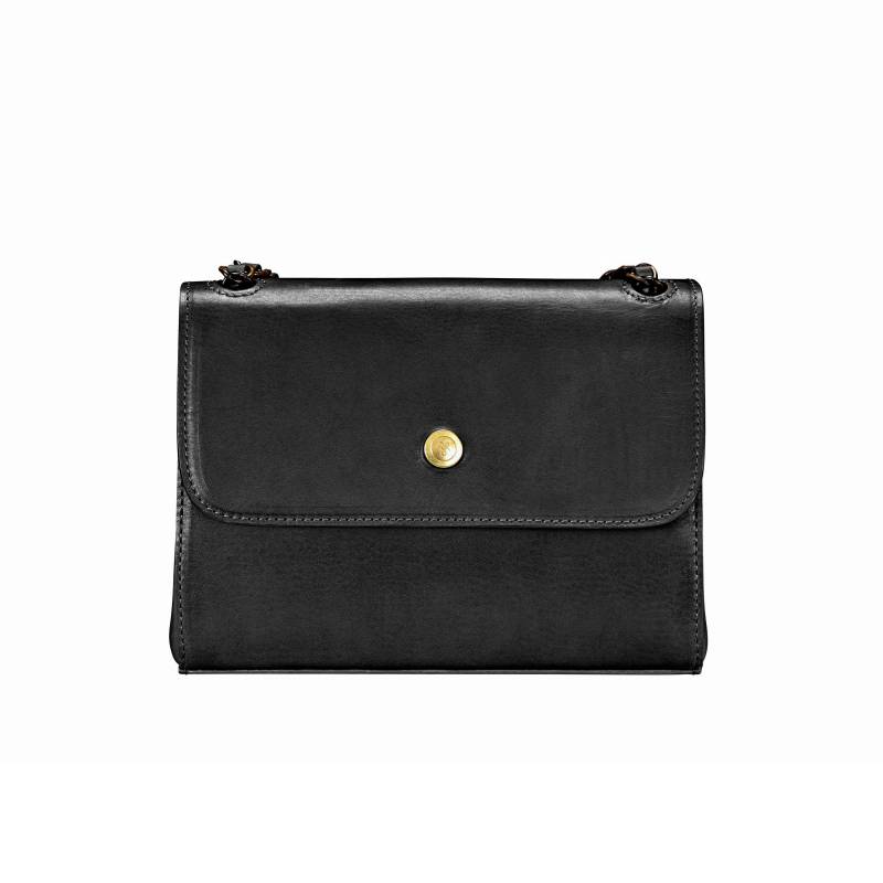 Perano - Kleine Leder Chain Bag Handtasche Damen Schwarz ONE SIZE von Maxwell Scott