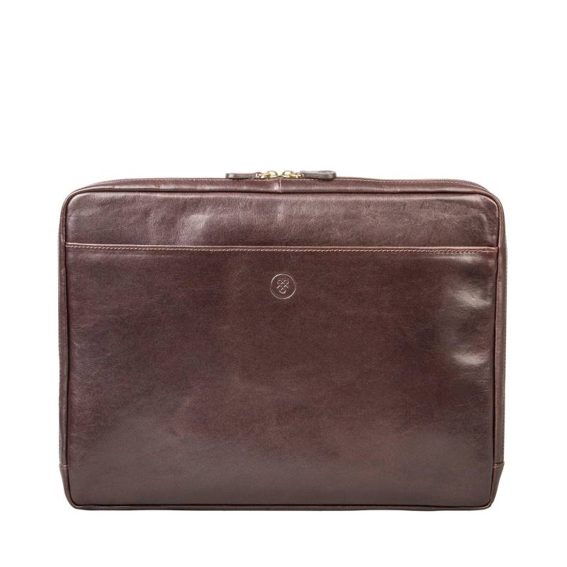 Verzino - 15" Leder Laptophülle Damen Braun ONE SIZE von Maxwell Scott