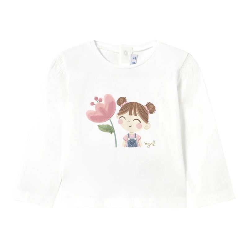 Shirt langarm Mädchen Blume von Mayoral