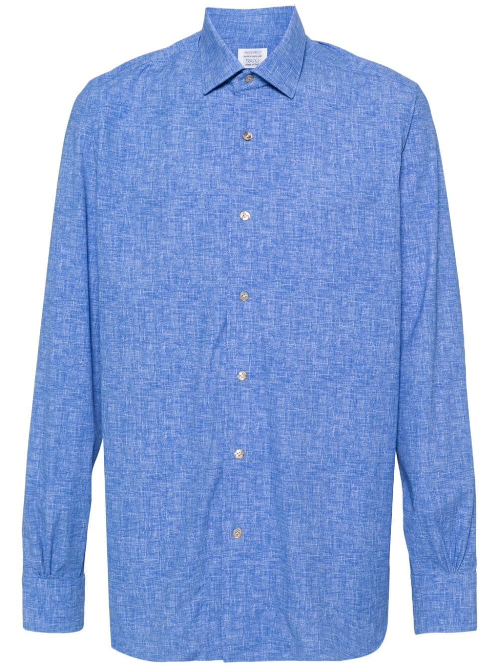 Mazzarelli Freetime stretch-jersey shirt - Blue von Mazzarelli