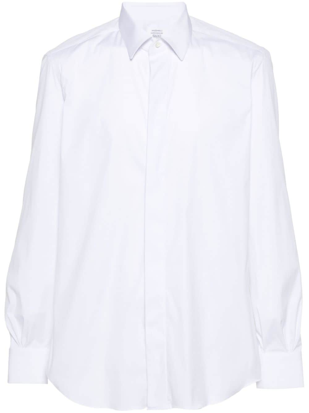 Mazzarelli classic-collar poplin shirt - White von Mazzarelli