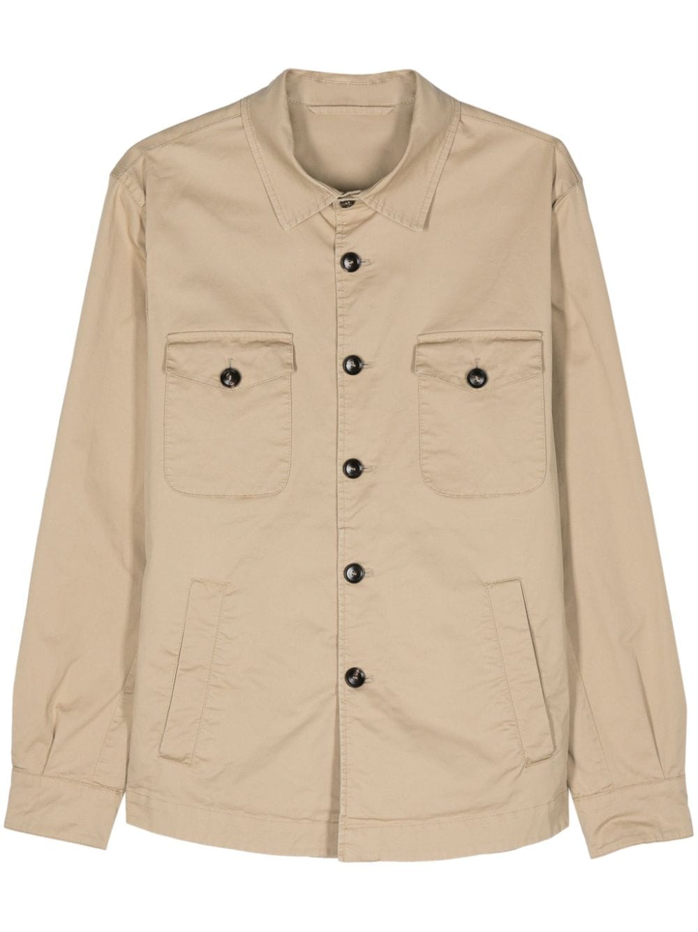 Mazzarelli long-sleeve cargo shirt - Neutrals von Mazzarelli