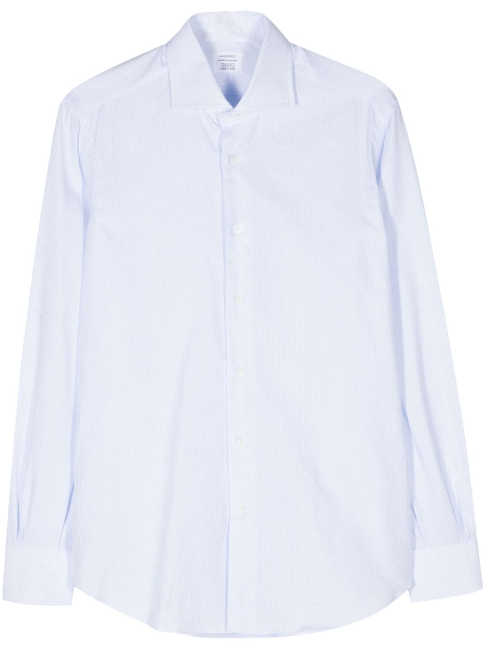 Mazzarelli long-sleeve cotton shirt - Blue von Mazzarelli