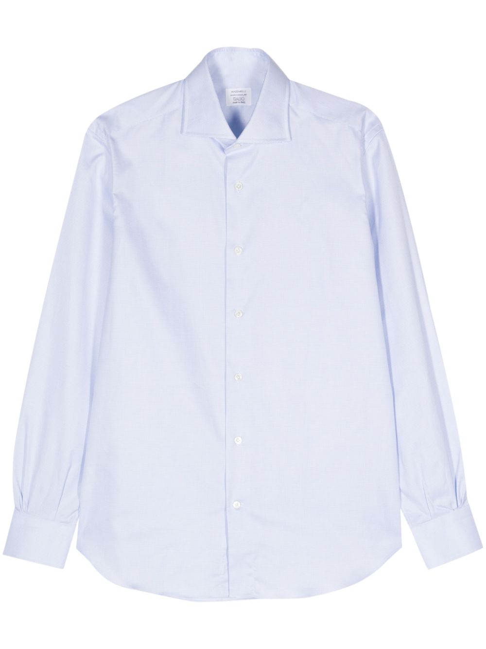 Mazzarelli long-sleeve cotton shirt - Blue von Mazzarelli