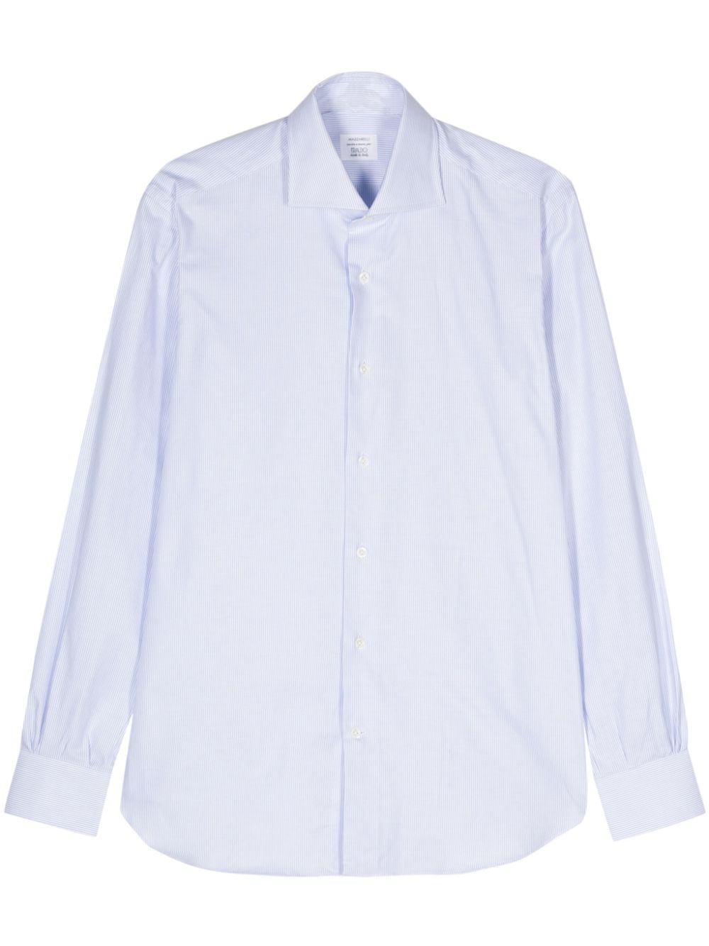 Mazzarelli pinstripe-pattern cotton shirt - Blue von Mazzarelli