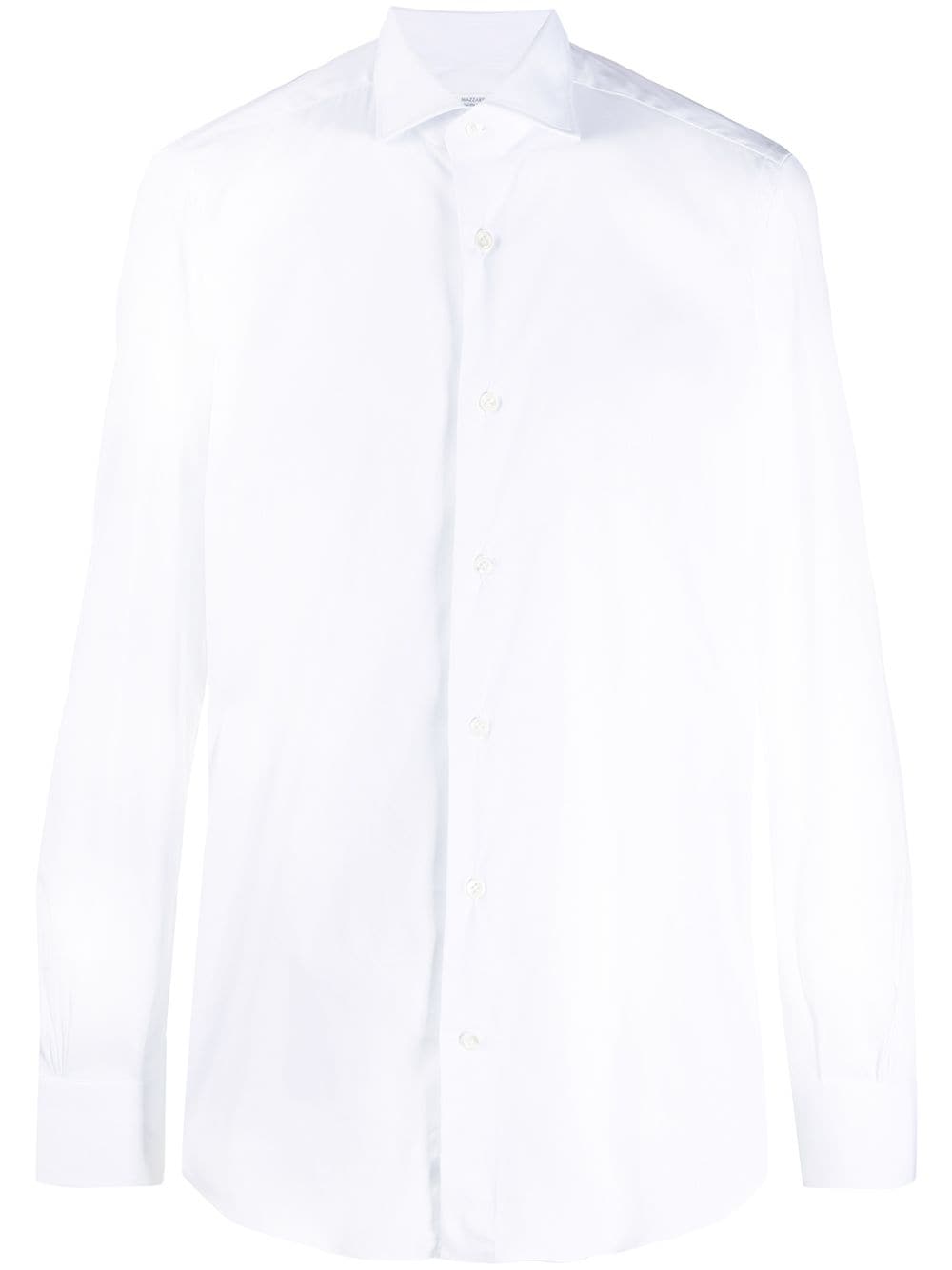 Mazzarelli plain buttoned shirt - White von Mazzarelli