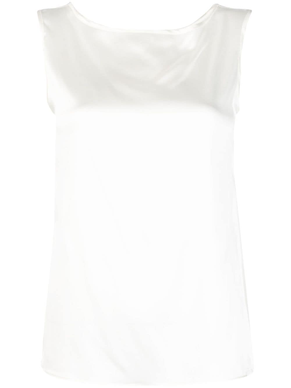 Mazzarelli sleeveless silk-blend top - White von Mazzarelli