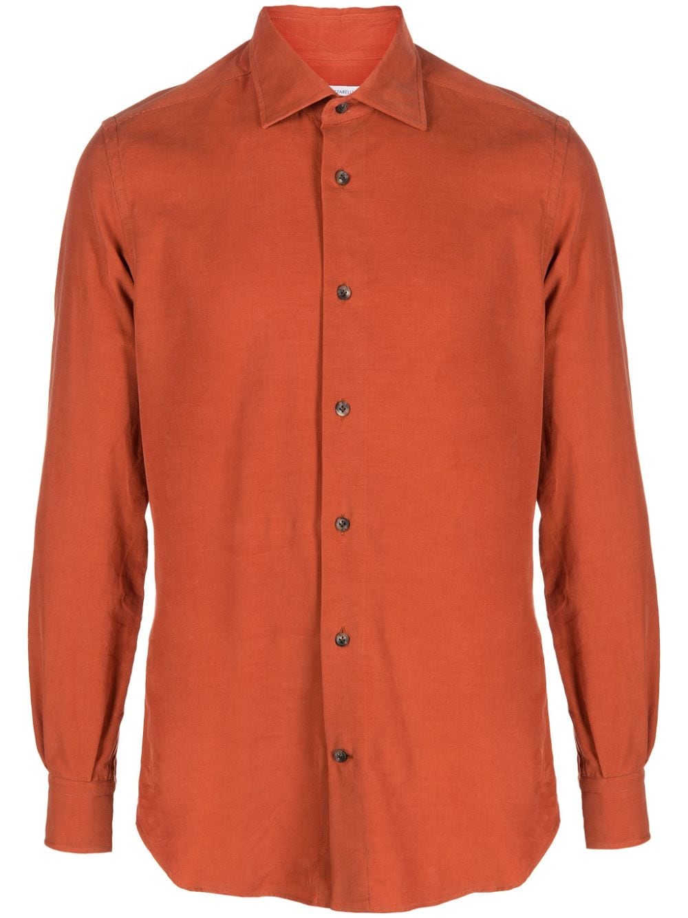 Mazzarelli spread-collar cotton shirt - Orange von Mazzarelli