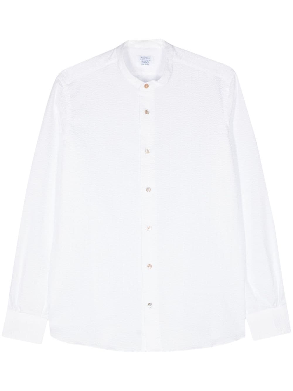 Mazzarelli textured-finish cotton shirt - White von Mazzarelli