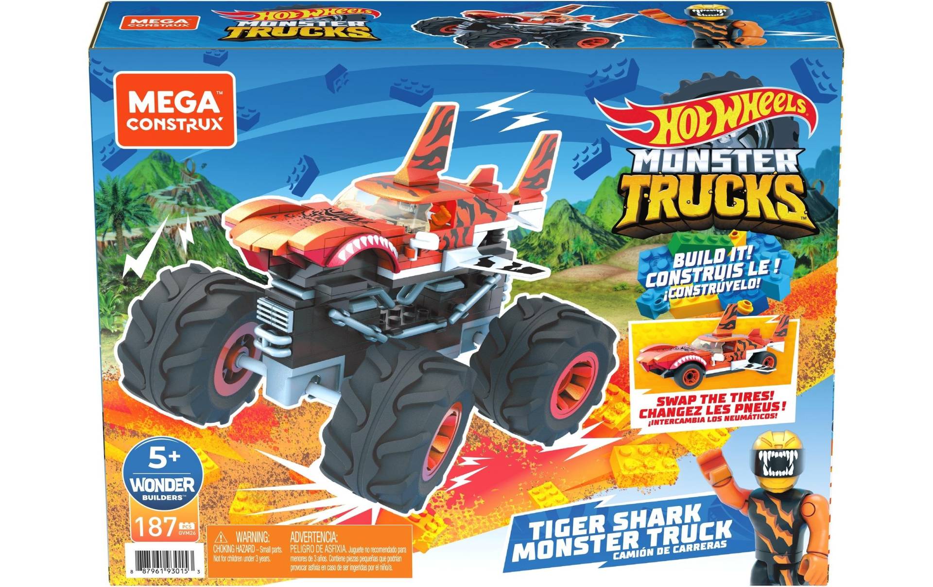 MEGA Spielzeug-Monstertruck »Mega Construx Hot Wheels Monster Trucks«, (186 tlg.) von Mega