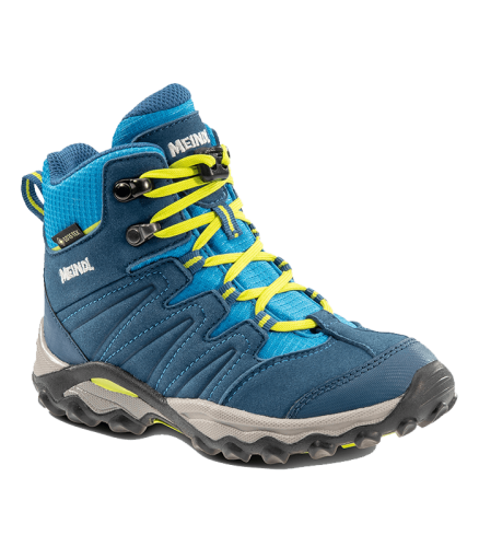 Meindl Wanderschuh Arigo Mid GTX Kinder - ozean/gelb (Grösse: 35) von Meindl