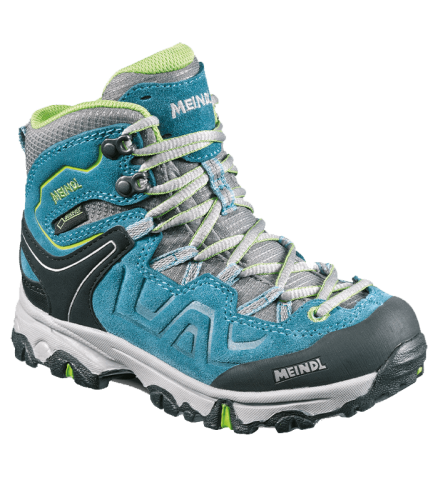 Meindl Wanderschuh Litepeak GTX Kinder - petrol/lemon (Grösse: 26) von Meindl