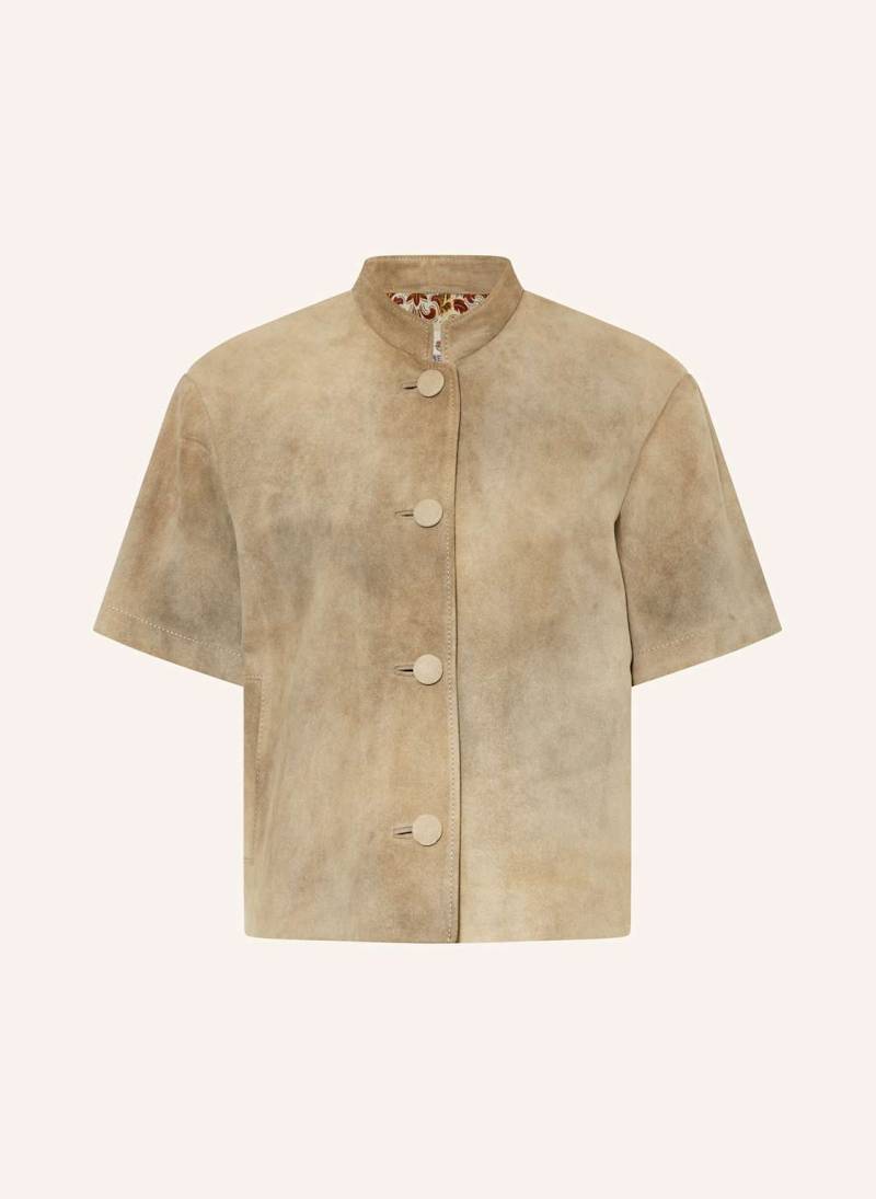 Meindl Trachten-Lederjacke Nizza beige von Meindl