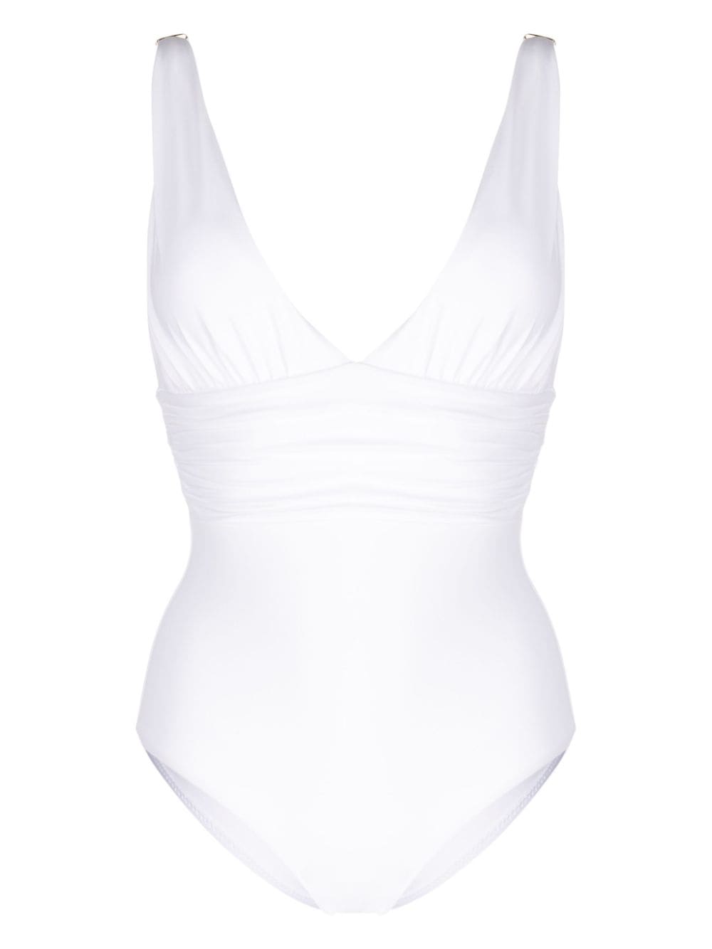 Melissa Odabash Panarea V-neck bodysuit - White von Melissa Odabash