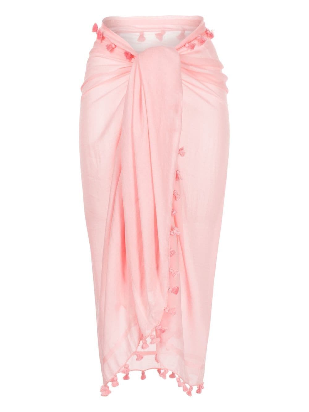 Melissa Odabash tassel-trim sarong - Pink von Melissa Odabash
