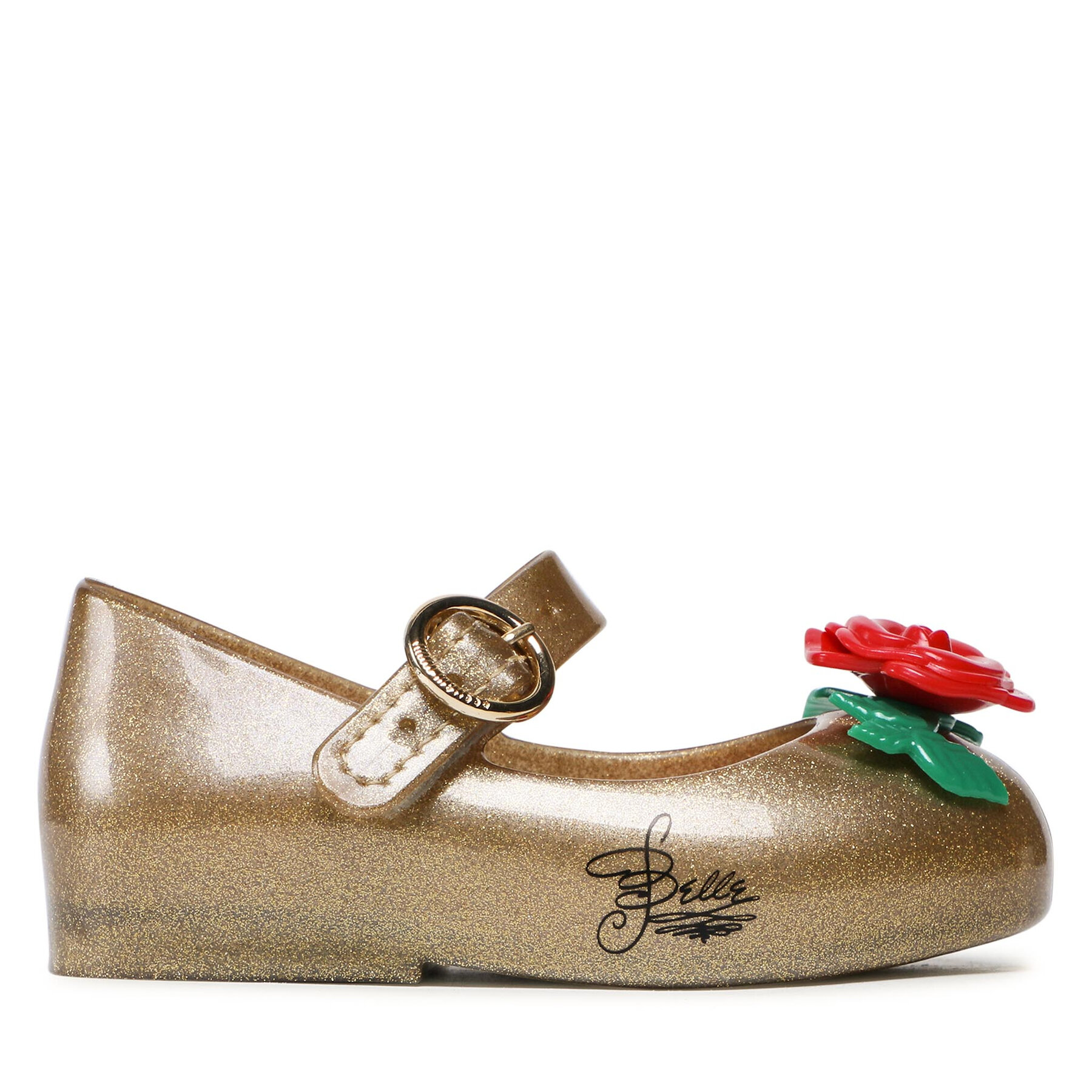 Halbschuhe Melissa Mini Melissa Sweet Love+Disney 33447 Gold/Red 50795 von Melissa