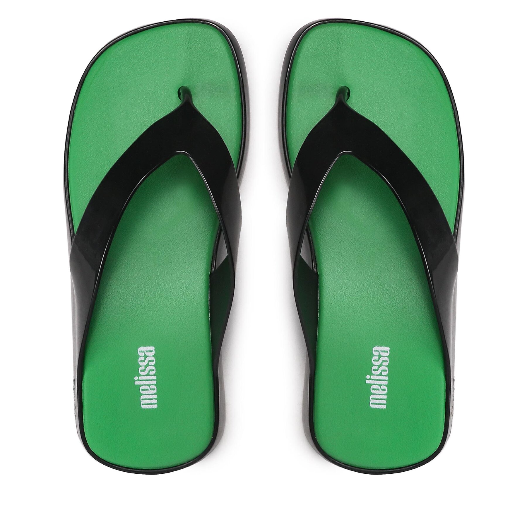 Zehentrenner Melissa Brave Flip Flop Ad 33699 Black/Green AH097 von Melissa