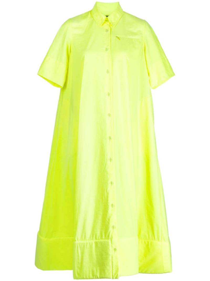 Melitta Baumeister foam-hem midi shirt dress - Yellow von Melitta Baumeister