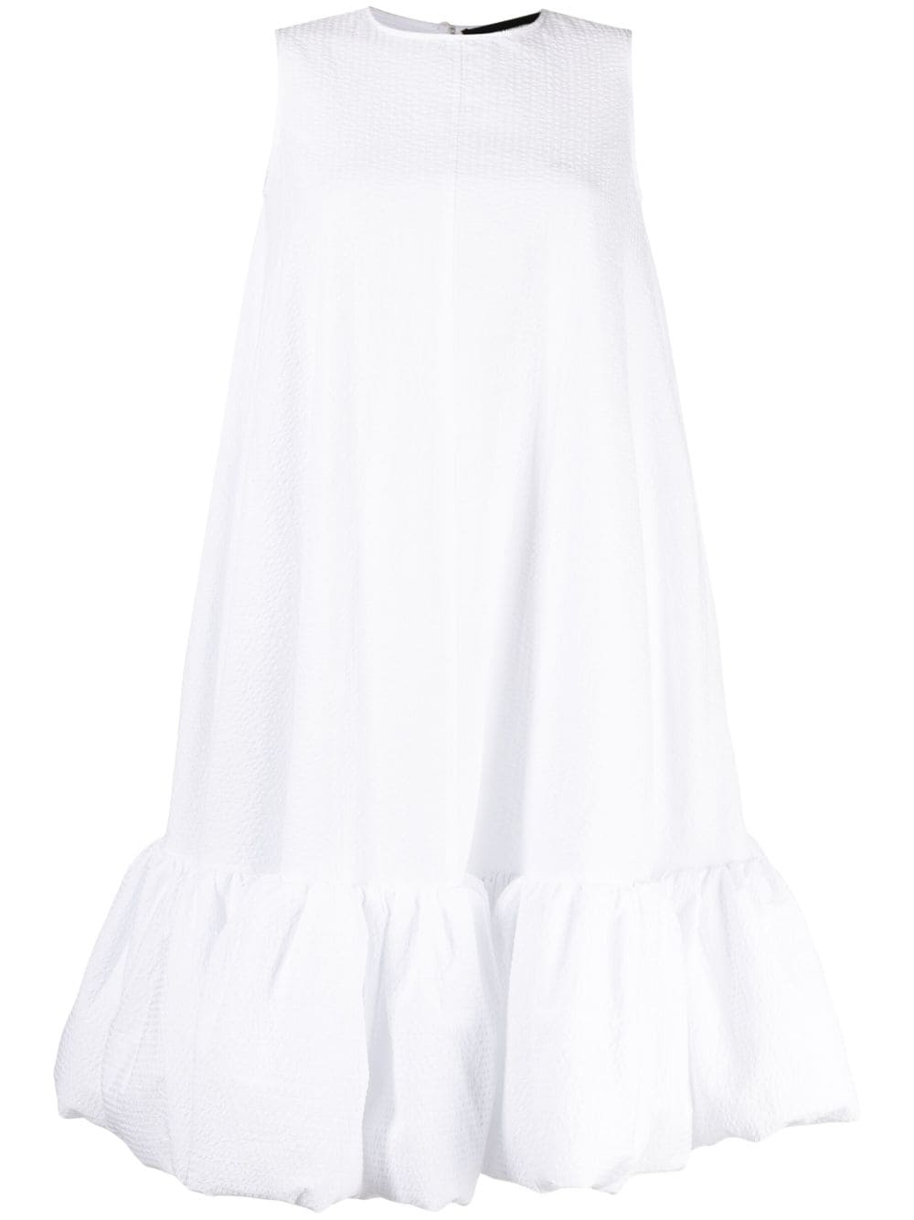 Melitta Baumeister puffball hem sleeveless cotton dress - White von Melitta Baumeister