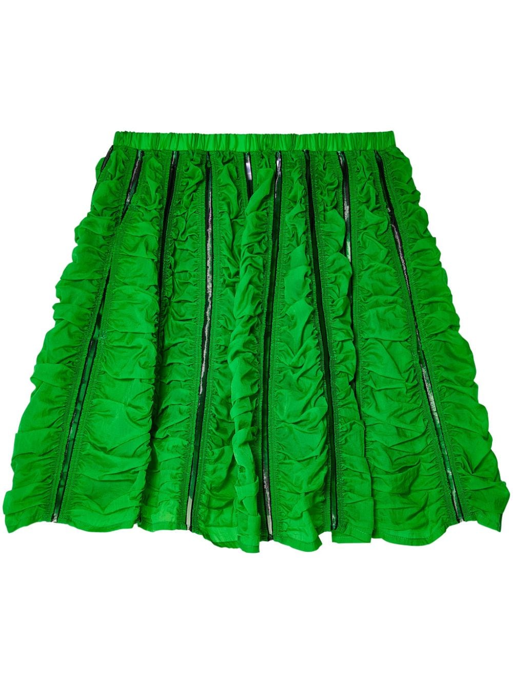 Melitta Baumeister ruched elasticated-waist miniskirt - Green von Melitta Baumeister