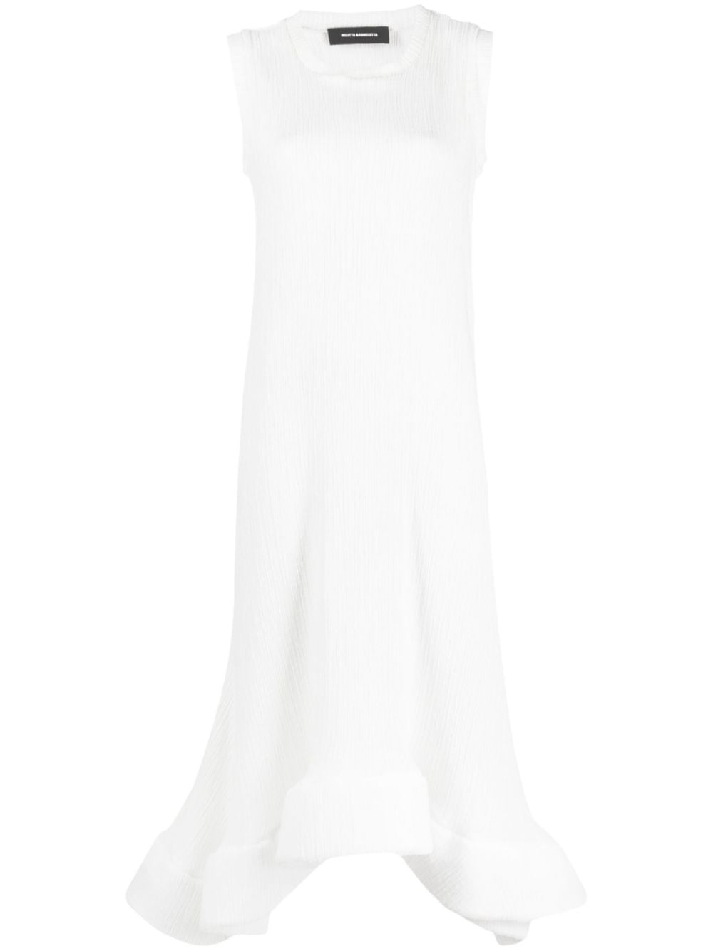 Melitta Baumeister ruffled midi dress - White von Melitta Baumeister