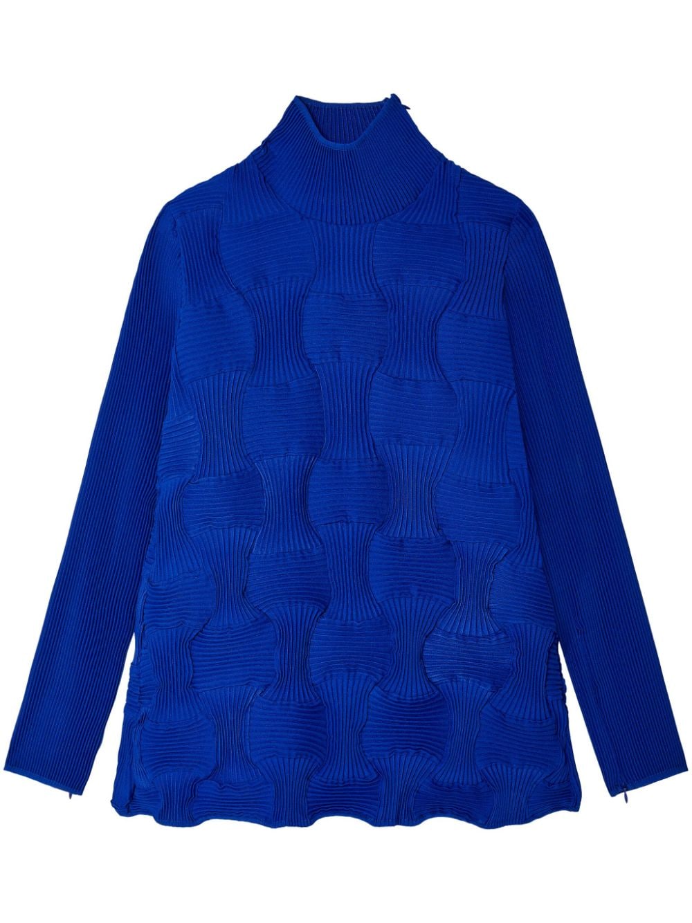 Melitta Baumeister waffle-effect knitted top - Blue von Melitta Baumeister