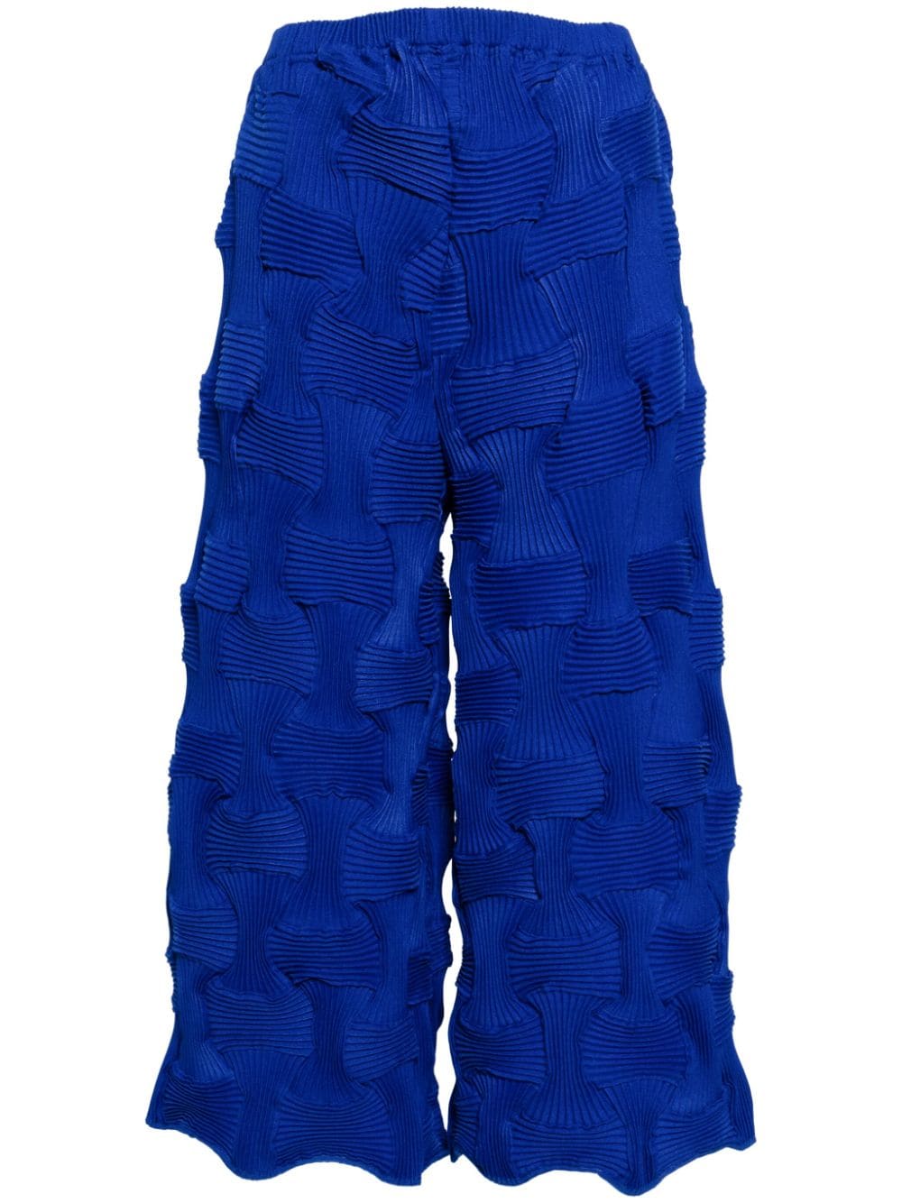 Melitta Baumeister wide-leg waffle trousers - Blue von Melitta Baumeister