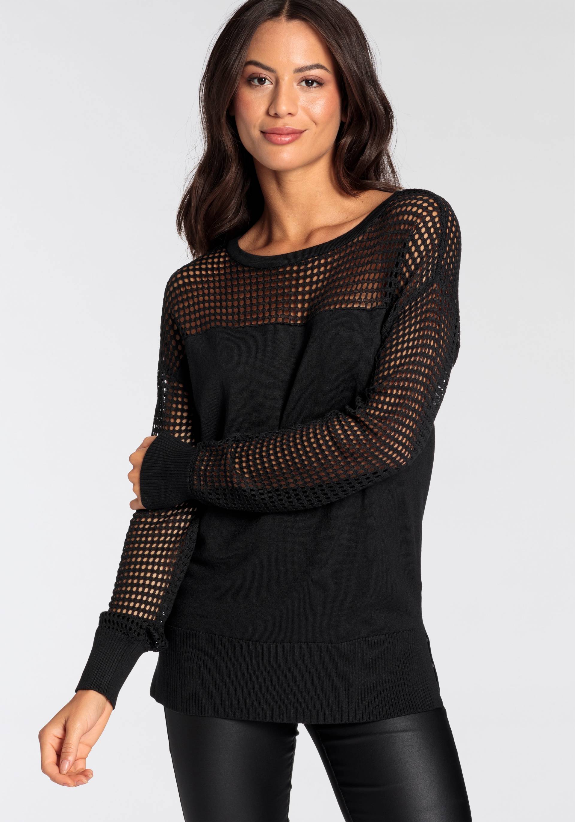 Melrose Ajourpullover, mit Lochmuster von Melrose
