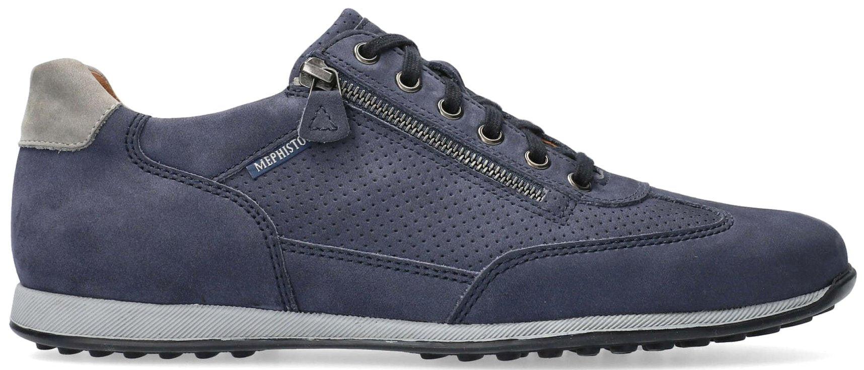 Leon - Nubuk Sneaker Herren Blau 41 von Mephisto