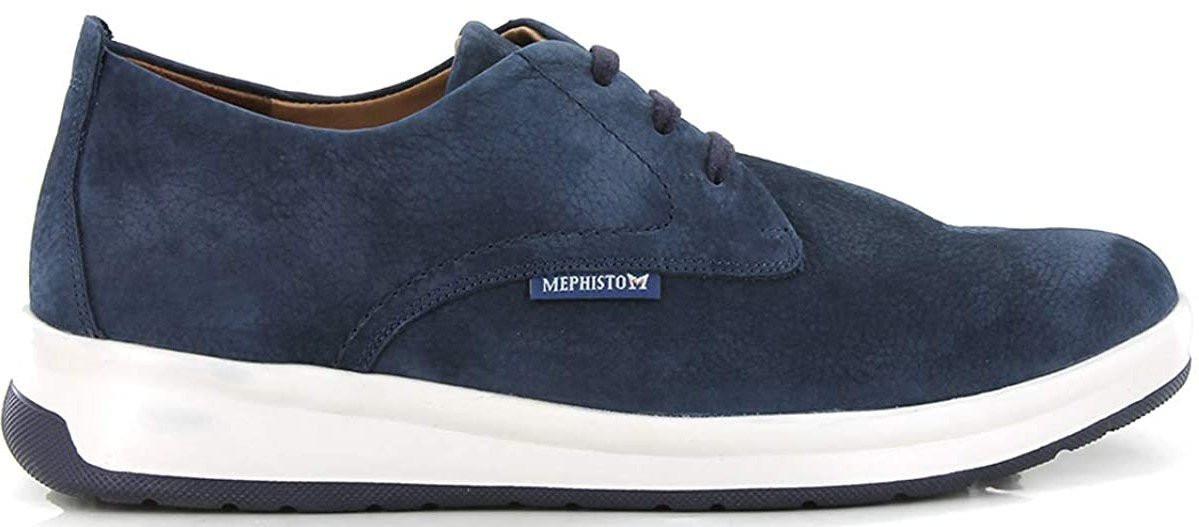 Lester - Nubuk Schnürschuh Herren Blau 46 von Mephisto